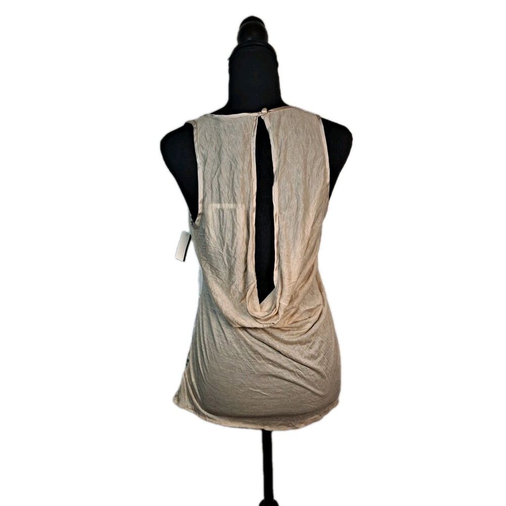 Heather By Bordeaux Women's Cowl Back Tank Size S Silk/Modal Heather Desert